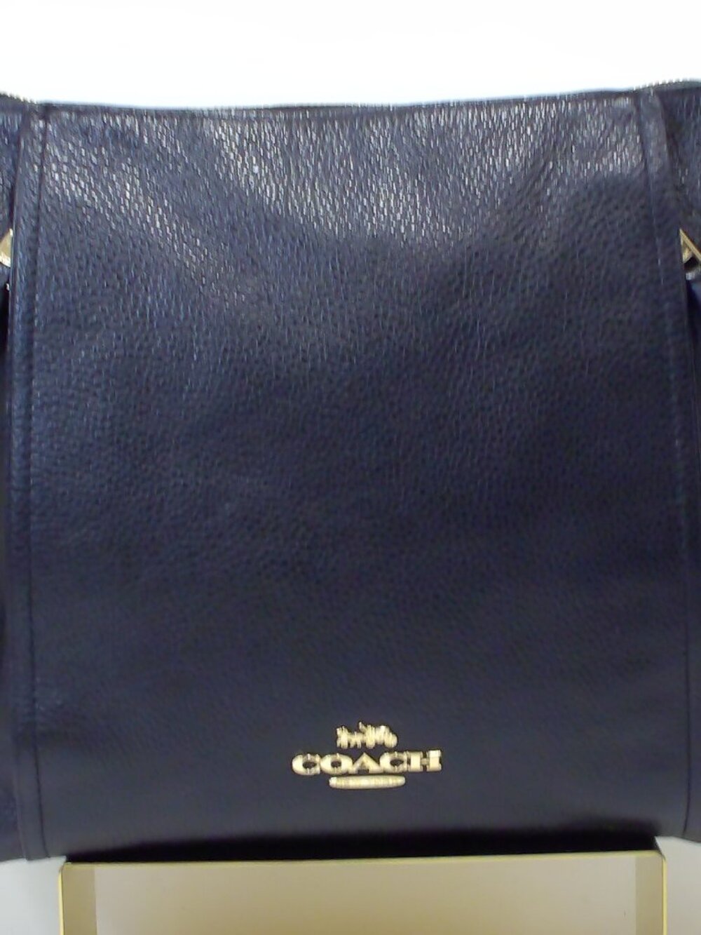 Coach Merlon Black Pebbled Leather Hobo/Crossbody with Gold Hardware